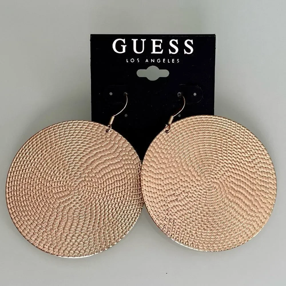 NWT Guess Disc Drop Earrings